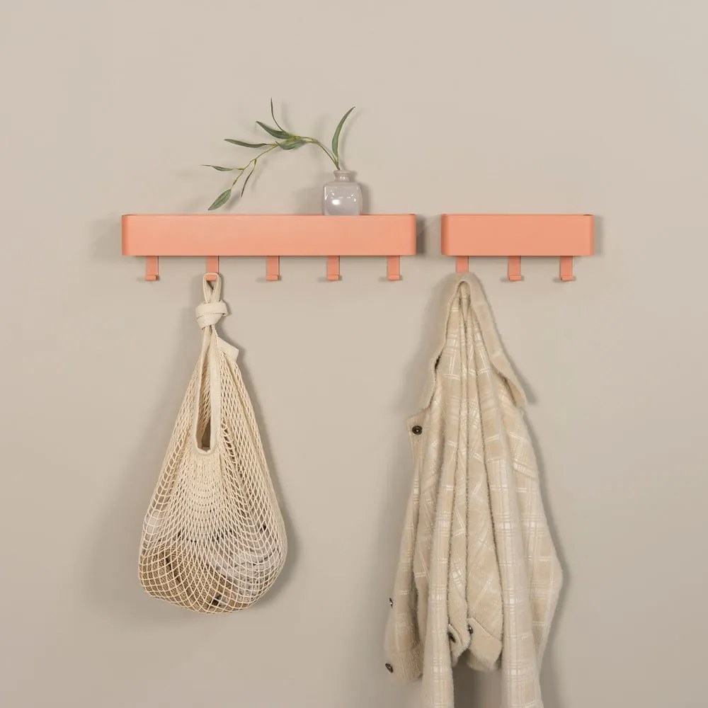 Lazacszínű fém fali fogas polccal 27 cm Dax Play – Spinder Design