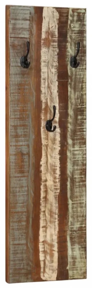 2 db tömör újrahasznosított fa fali fogas 36 x 3 x 110 cm