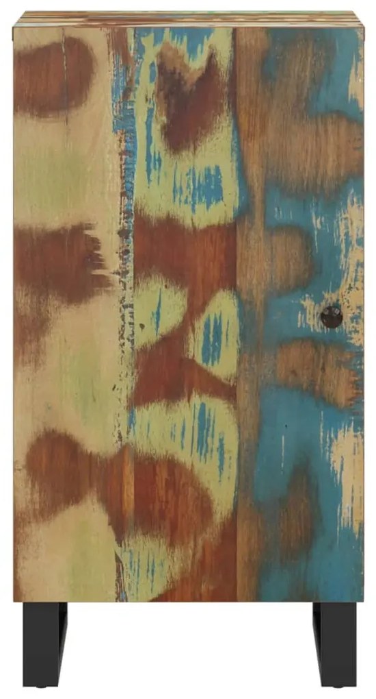 tömör újrahasznosított fa tálalószekrény ajtóval 40x31x75 cm