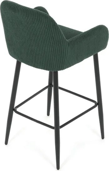 Barová židle, zelená, látka,AUB-V4009 GRN6