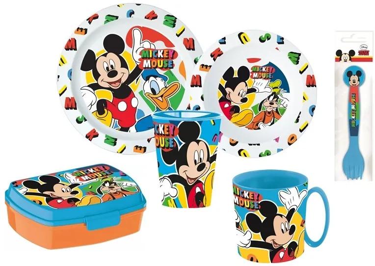 Disney Mickey étkészlet csomag színes 6 db-os (S1)