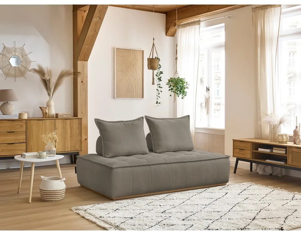 Szürkésbarna zsenília kanapé 175 cm Elisa – Bobochic Paris