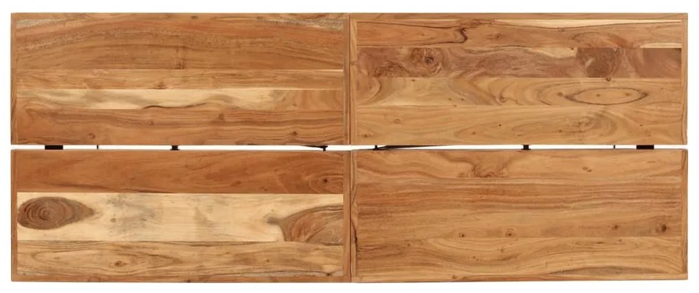 Tömör akácfa és vas bárasztal 180 x 70 x 107 cm