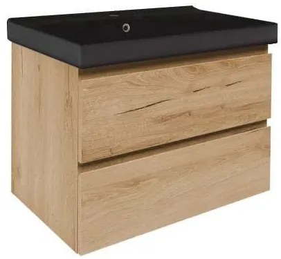 SAT B-Way Fürdőszobaszekrény mosdóval 79x50x45 cm tölgy matt BWAY280OAKU1B