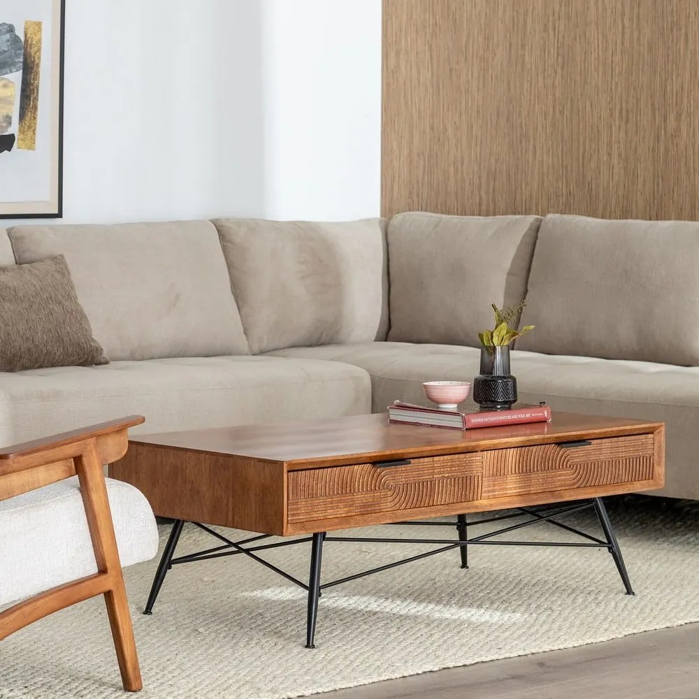 Barna dohányzóasztal 60x120 cm Lagom – Ixia