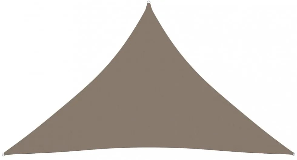 tópszínű háromszögű oxford-szövet napvitorla 3 x 4 x 4 m