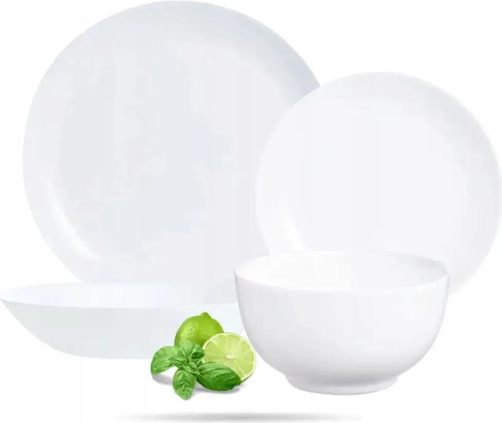 Ebéd szolgáltatás 4 fő részére Luminarc Diwali fehér 16 részes