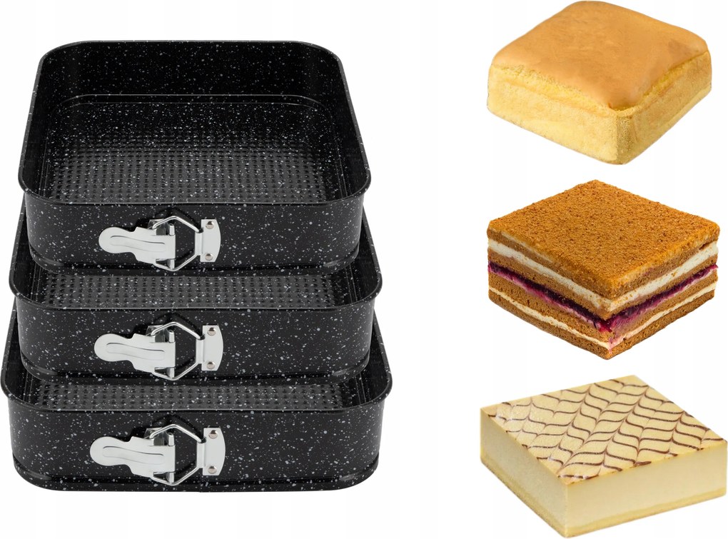 3x Sütőforma Tortaforma 24/26/28cm