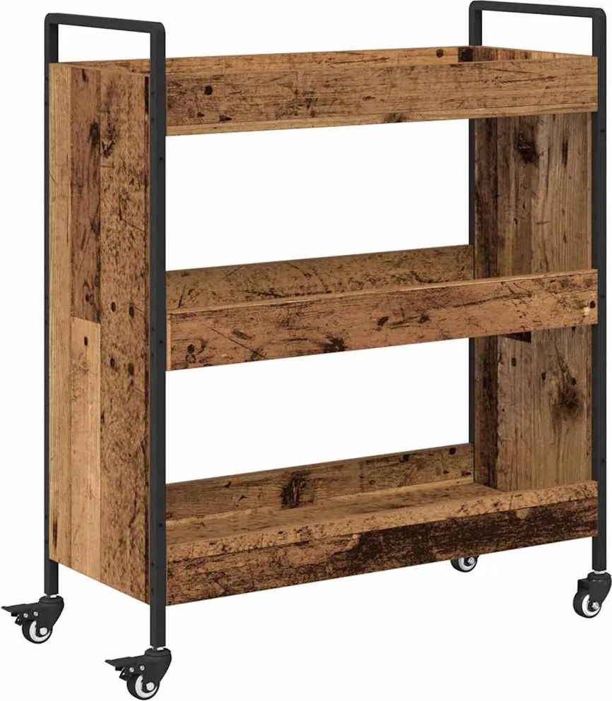vidaXL Konyhai kocsi Öreg fa 70 x 30 x 82 cm Faanyag