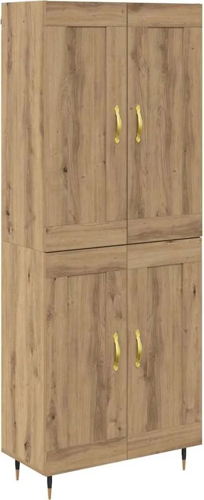 vidaXL Magasfiú Artisan tölgy 69,5 x 34 x 90 cm Faanyag