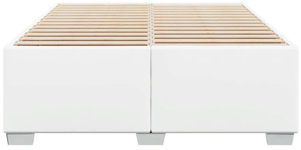 fehér műbőr ágykeret 140x190 cm