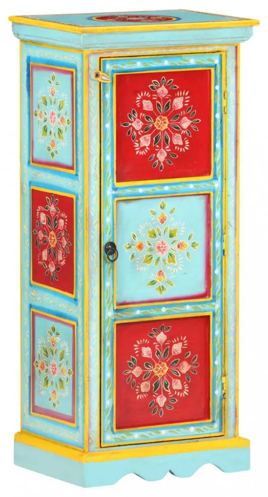 kézzel festett tömör mangófa tálaló 40 x 30 x 90 cm