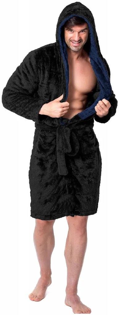 fürdőköpeny Jordan Black Navy Men M