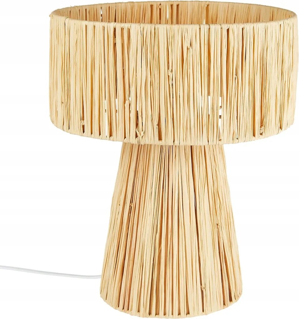 Asztali lámpa rafia 34cm bézs Orane