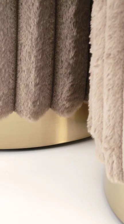 FIDO két puffból álló szett cappuccino / arany