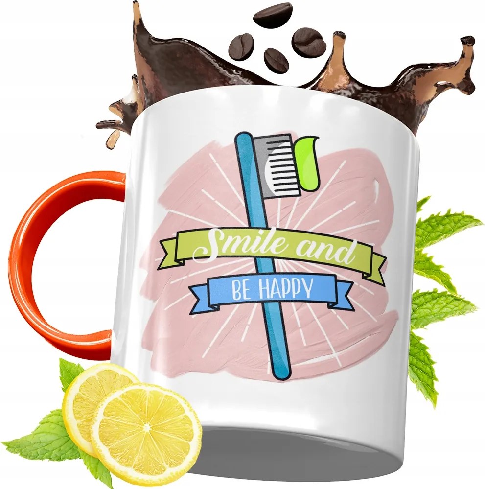 Narancssárga Bögre Fogorvosnak Ajándék fényképes nyomattal