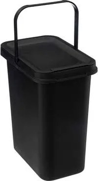 Hulladékgyűjtő Kosár fekete műanyag Hulladékgyűjtő 12l-es tartóval