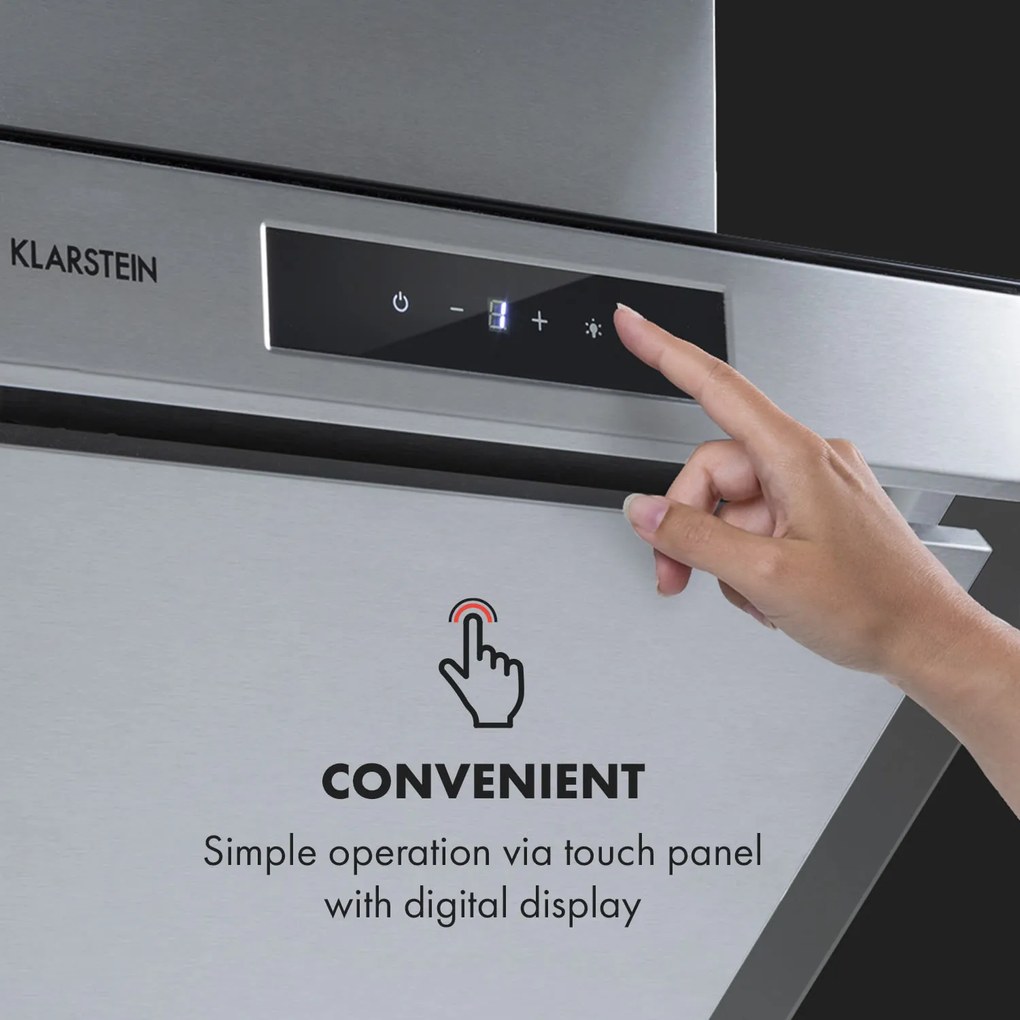 Klarstein Balzac Silent 60, páraelszívó, 250 W, 3 teljesítményfokozat, 604 m³/ó, LED