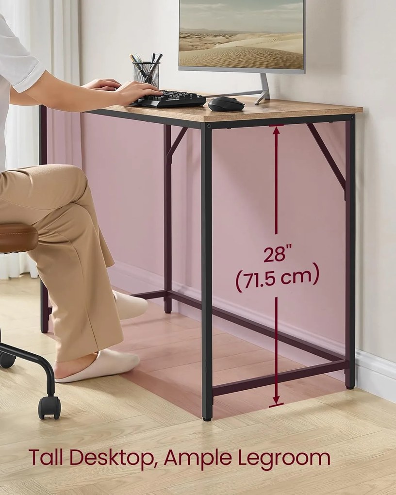 Íróasztal 100 × 50 × 76 cm karamell barna–fekete színben