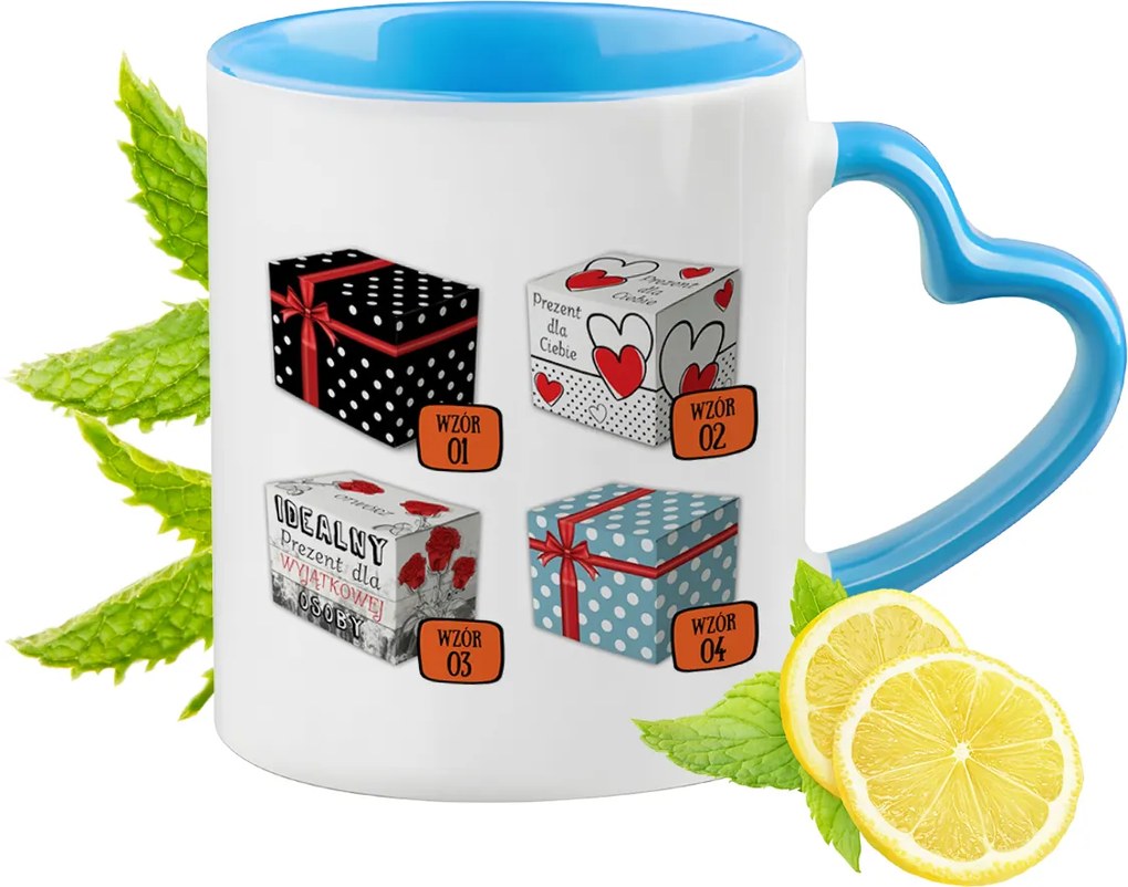 Tanárnak Kék Bögre Szív Alakú Füllel Ajándék