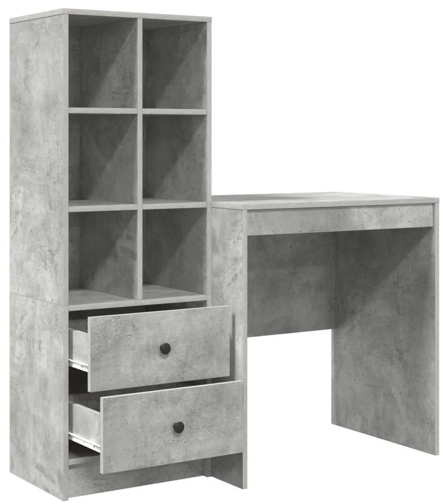 Tárolós Íróasztal Betongrey Forgácslap