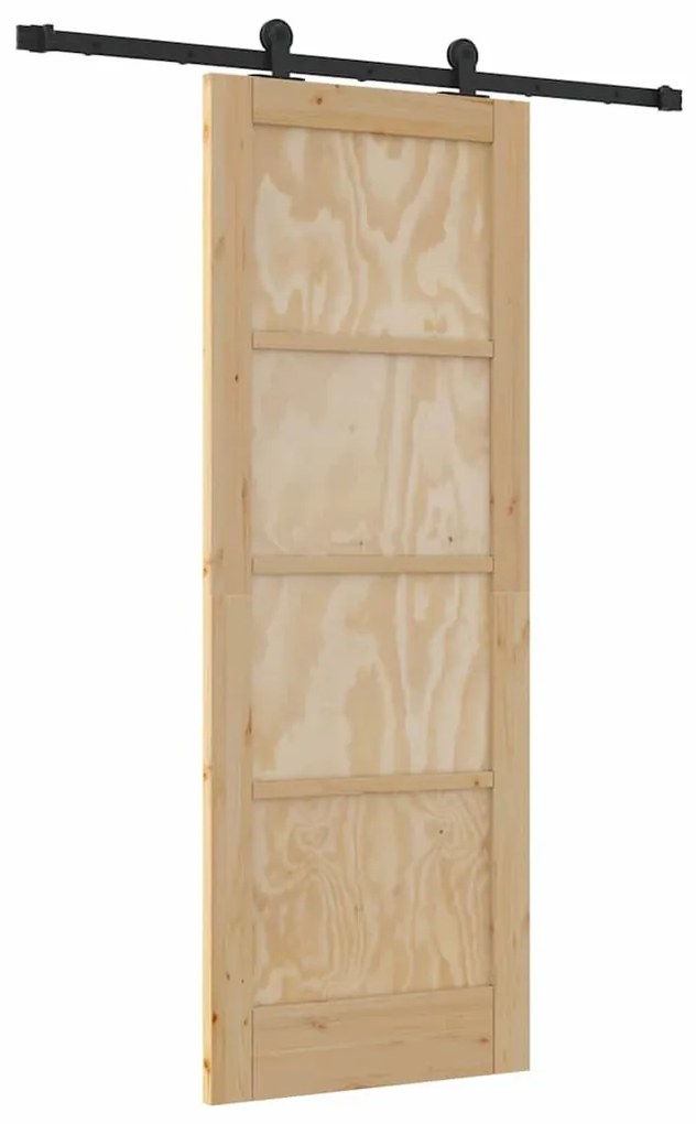 Csúszóajtó ORKDAL Természetes és fekete 73.5 x 198.5 cm