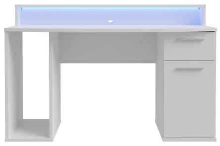 IVAR íróasztal háttérvilágítással, fehér