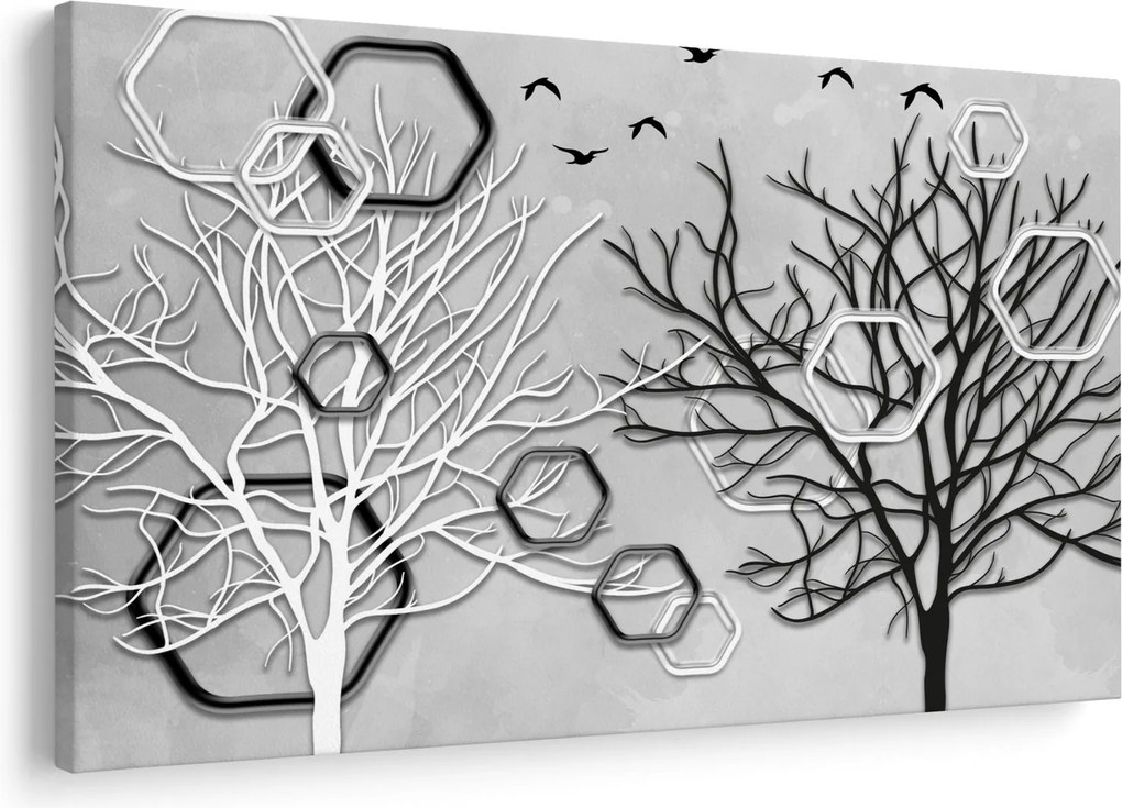 Absztrakt kép a fák (90x60 cm)