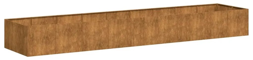 ültető rozsdás 360x80x40 cm időjárásálló acélból