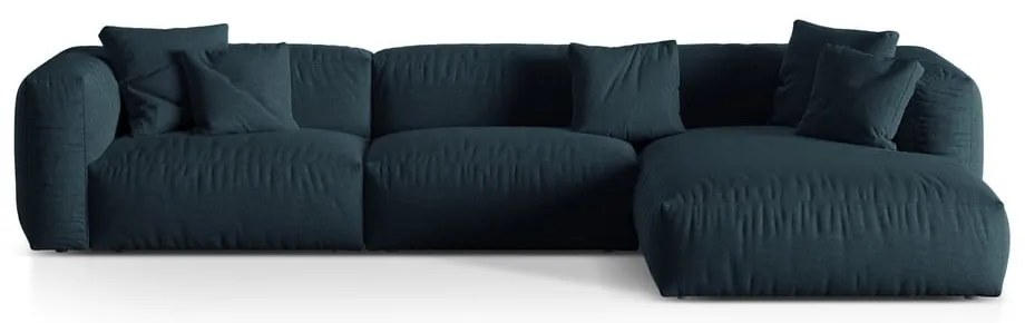 Sötétkék moduláris sarokkanapé (jobb oldali) Martina – Micadoni Home