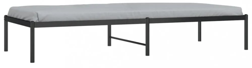 fekete fém ágykeret 75 x 190 cm