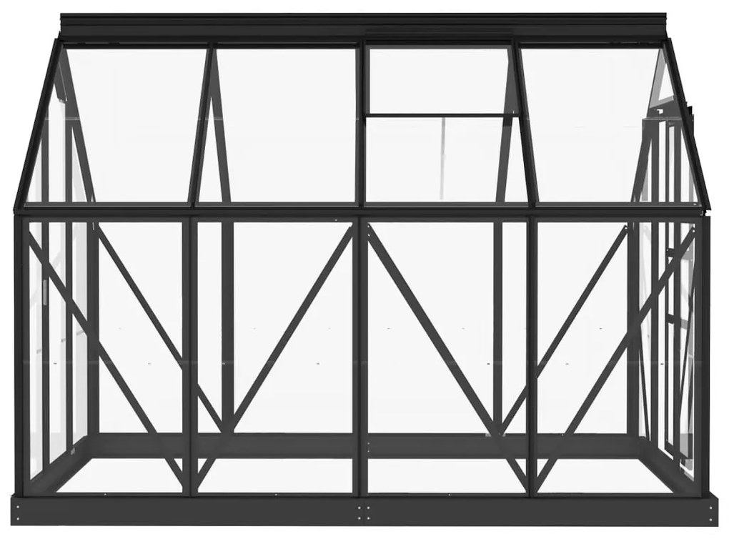antracitszürke alumínium melegház csereváz 155 x 103 x 191 cm