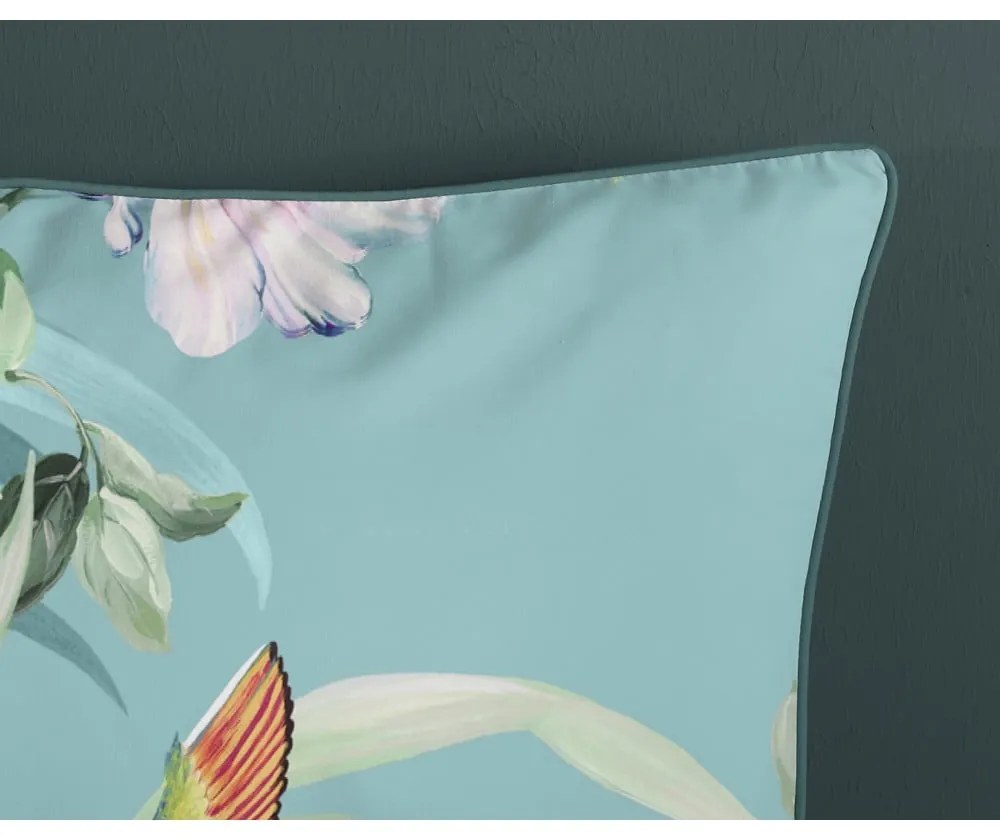 Kék egyszemélyes-hosszabbított pamut-szatén ágyneműhuzat 140x220 cm Fungi – Descanso