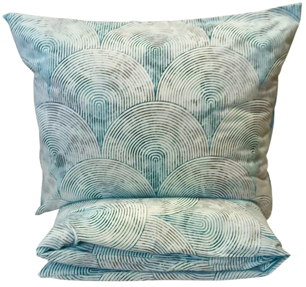 Pamut ágynemű Fancy kék 200x140cm+90x70cm TiaHome