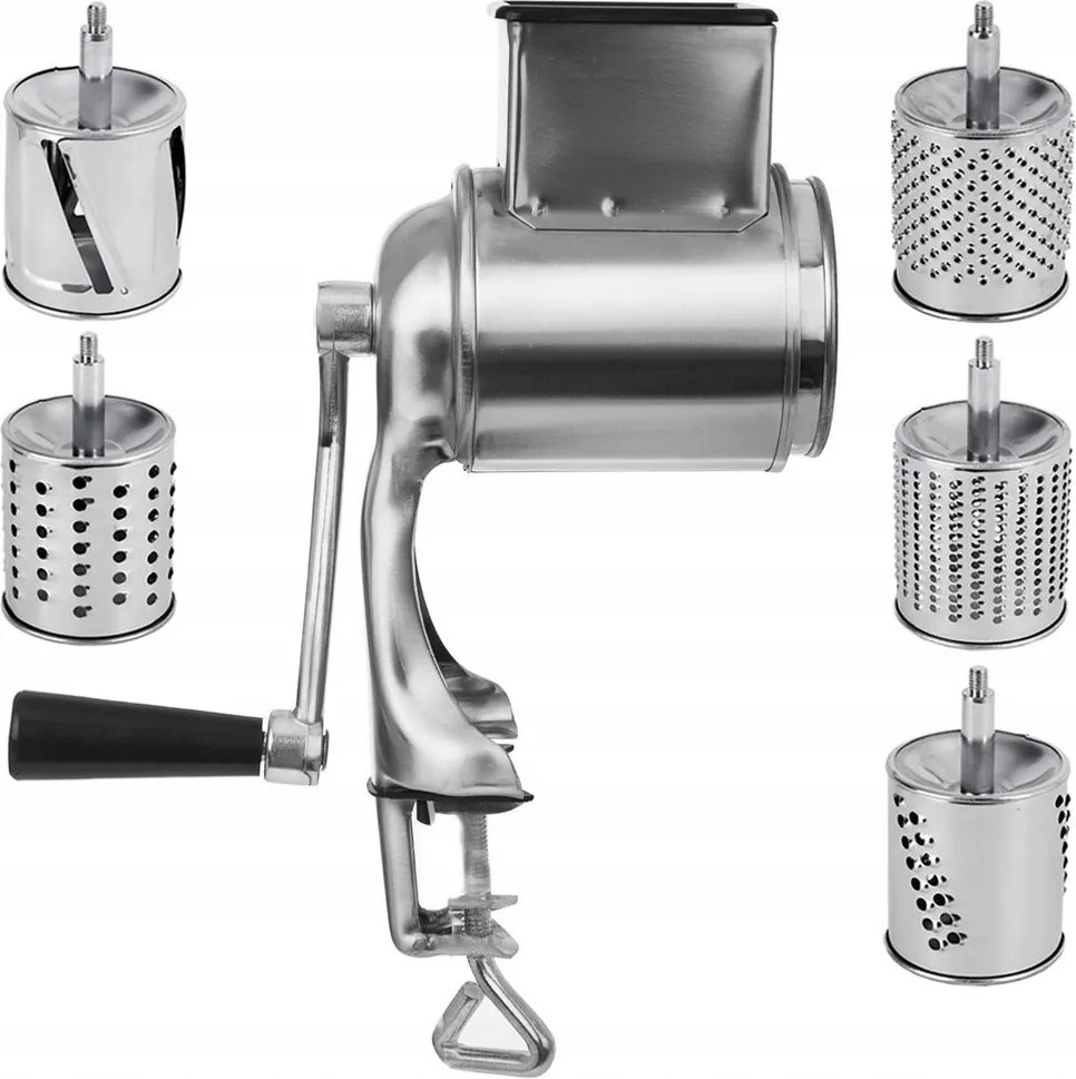 Reszelő Gép 6 El. Asztallapra Ragasztható Ezüst Zöldség Sajt Reszelő