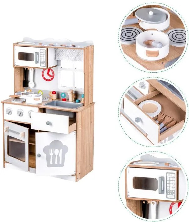 Fakonyha XXL + konyhai eszközök Ecotoys