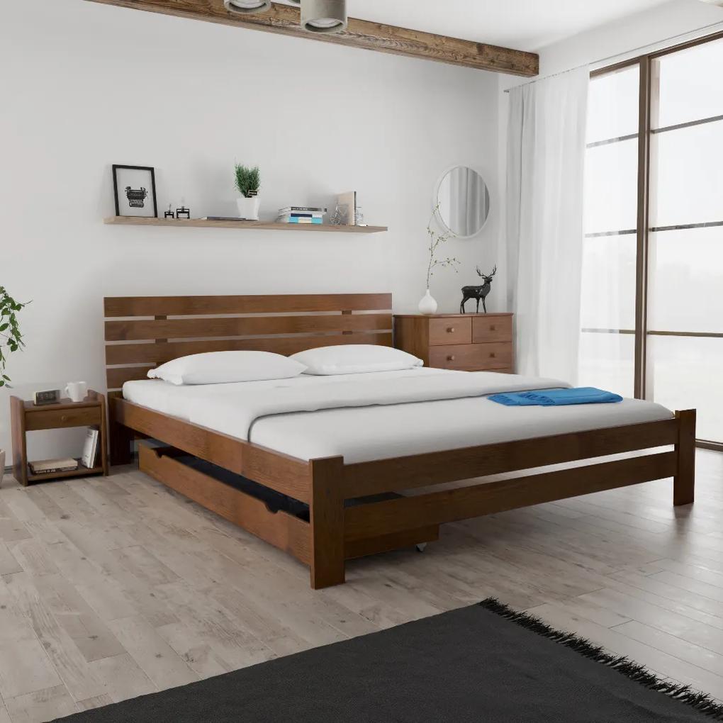 PARIS magasított ágy 180x200 cm, tölgyfa Ágyrács: Ágyrács nélkül, Matrac: Matrac nélkül