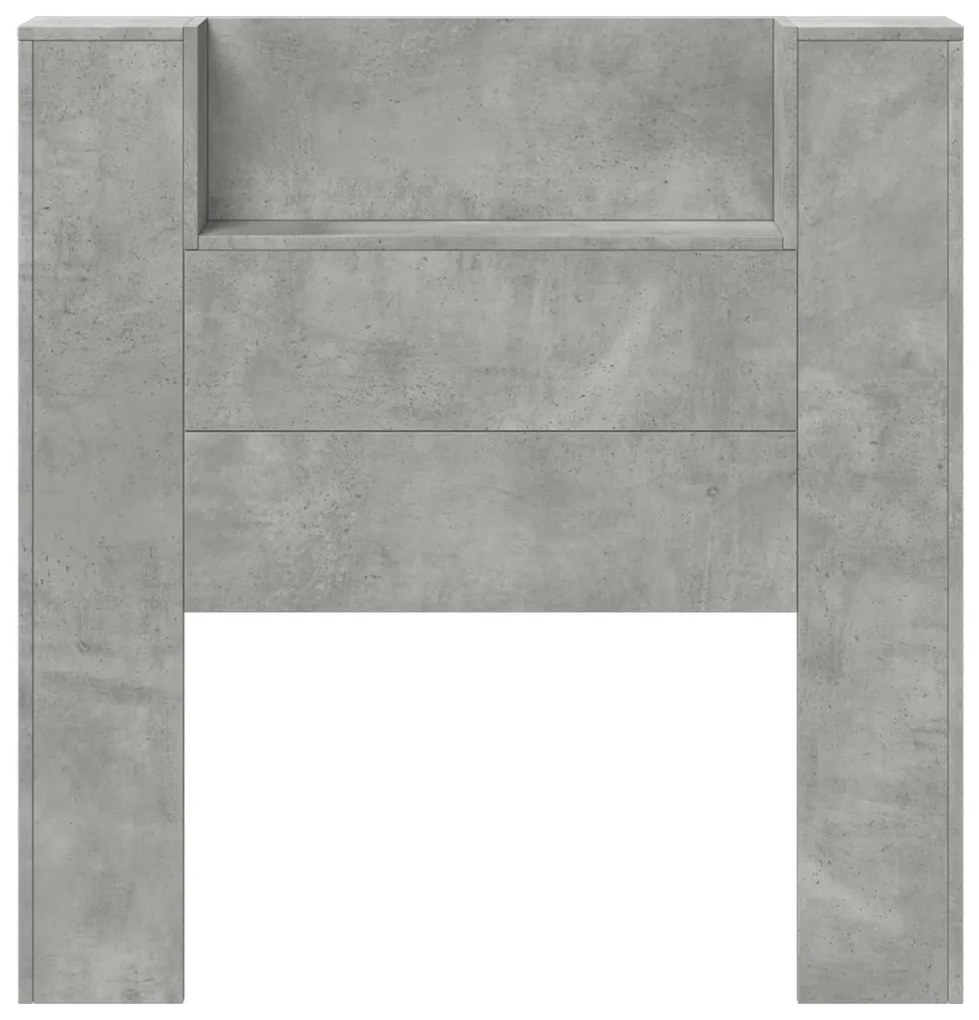 Fejtámla polcokkal Beton Szürke 100 x 16,5 x 103,5 cm Faanyag