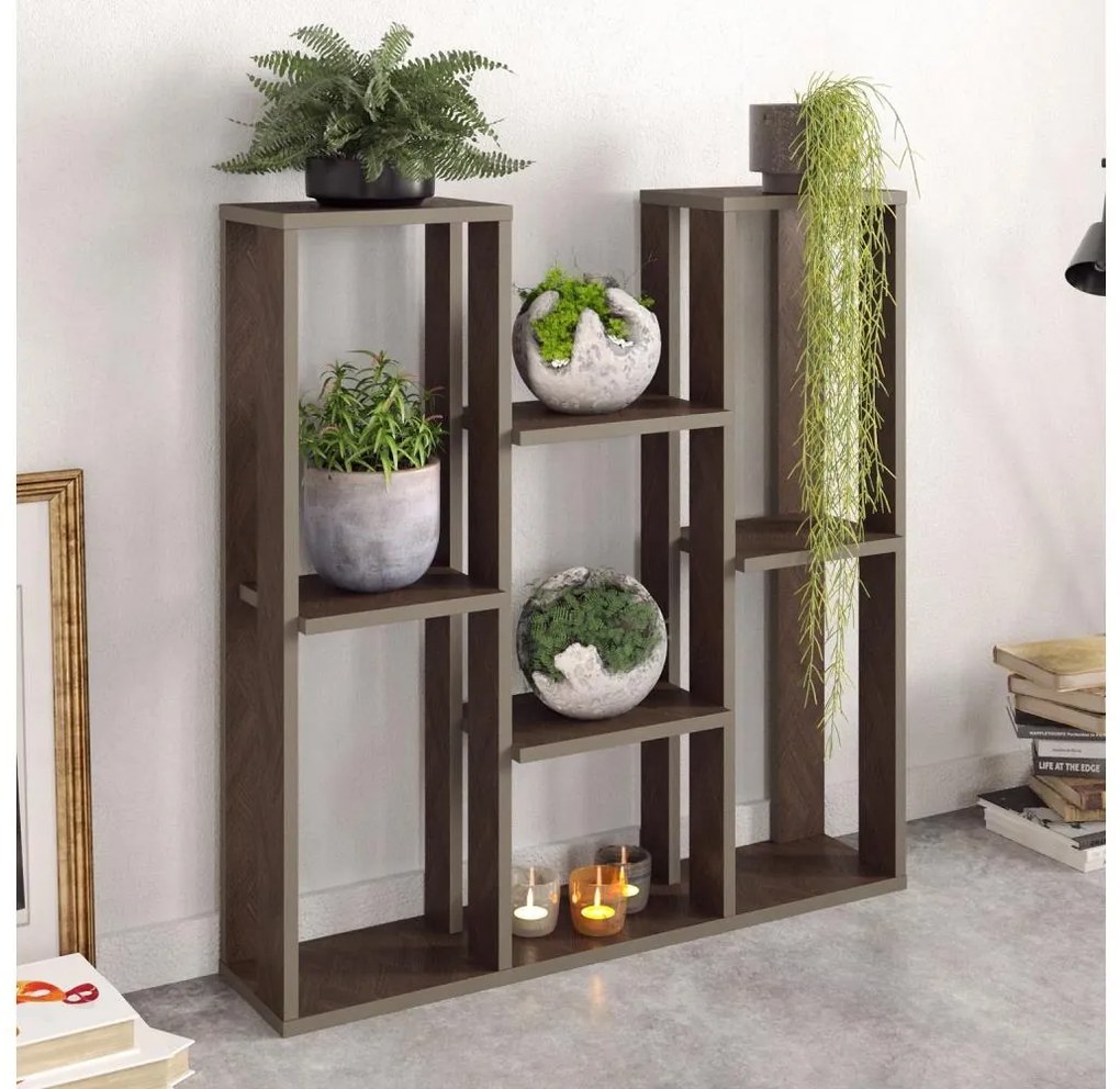 NEVADA virágtartó polc 93x90 cm barna