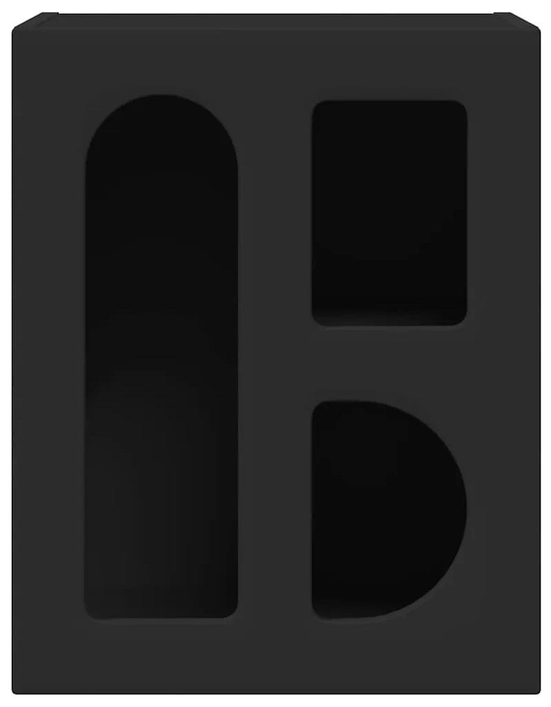 Éjjeli asztal 2 pcs Fekete 40 x 35 x 50 cm Faanyag