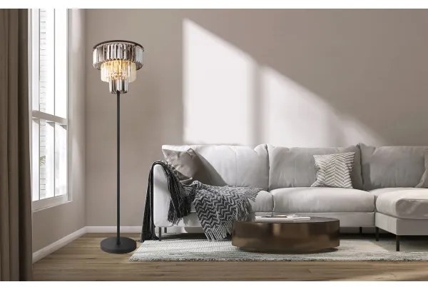 Globo 15695S - Állólámpa NAXIS 3xE27/40W/230V átm. 40 cm fekete