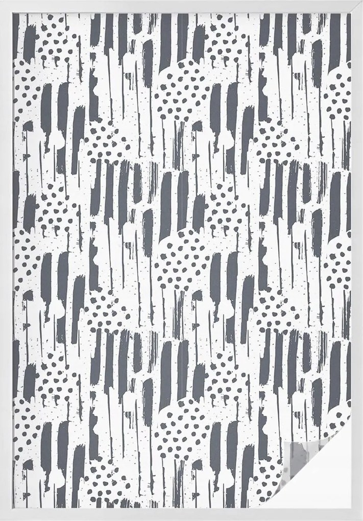 Öntapadós ablakfólia a magánélet védelmére Csíkok és pöttyök 100x146 cm