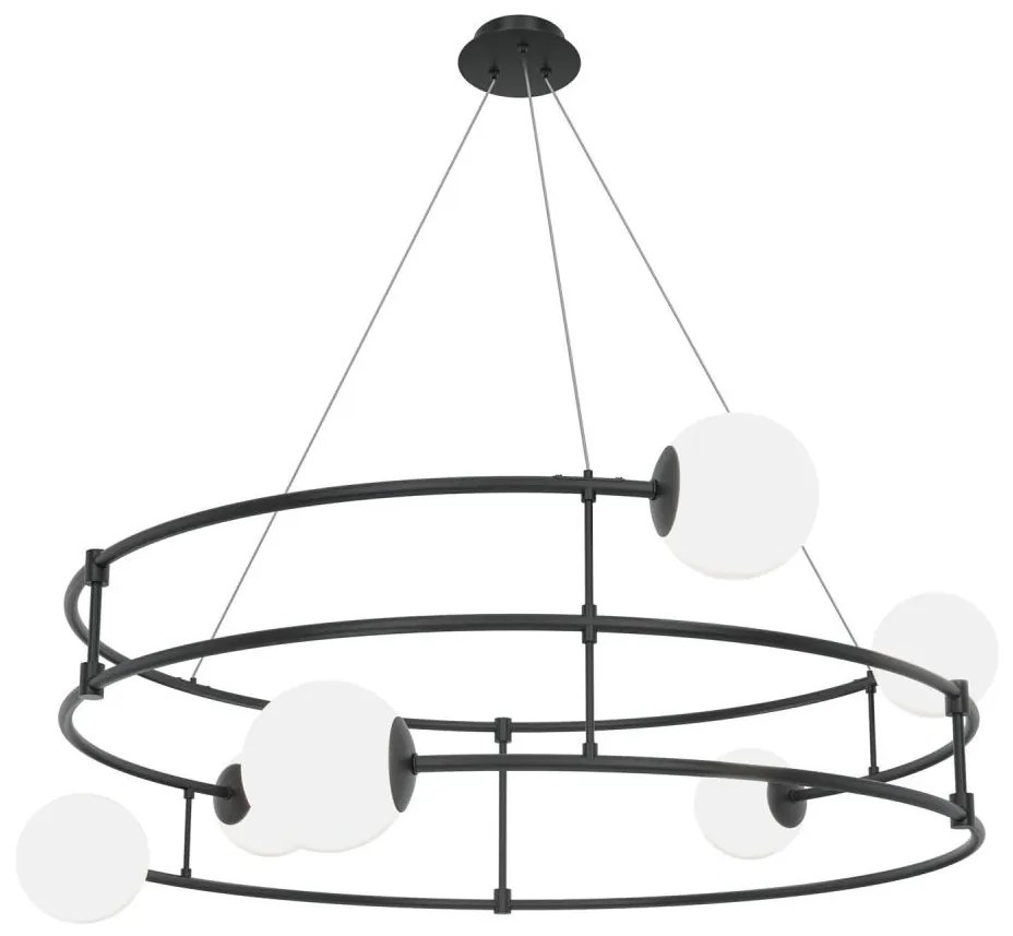 Maytoni MOD317PL-06B - Csillár zsinóron BALANCE 6xG9/40W/230V fekete