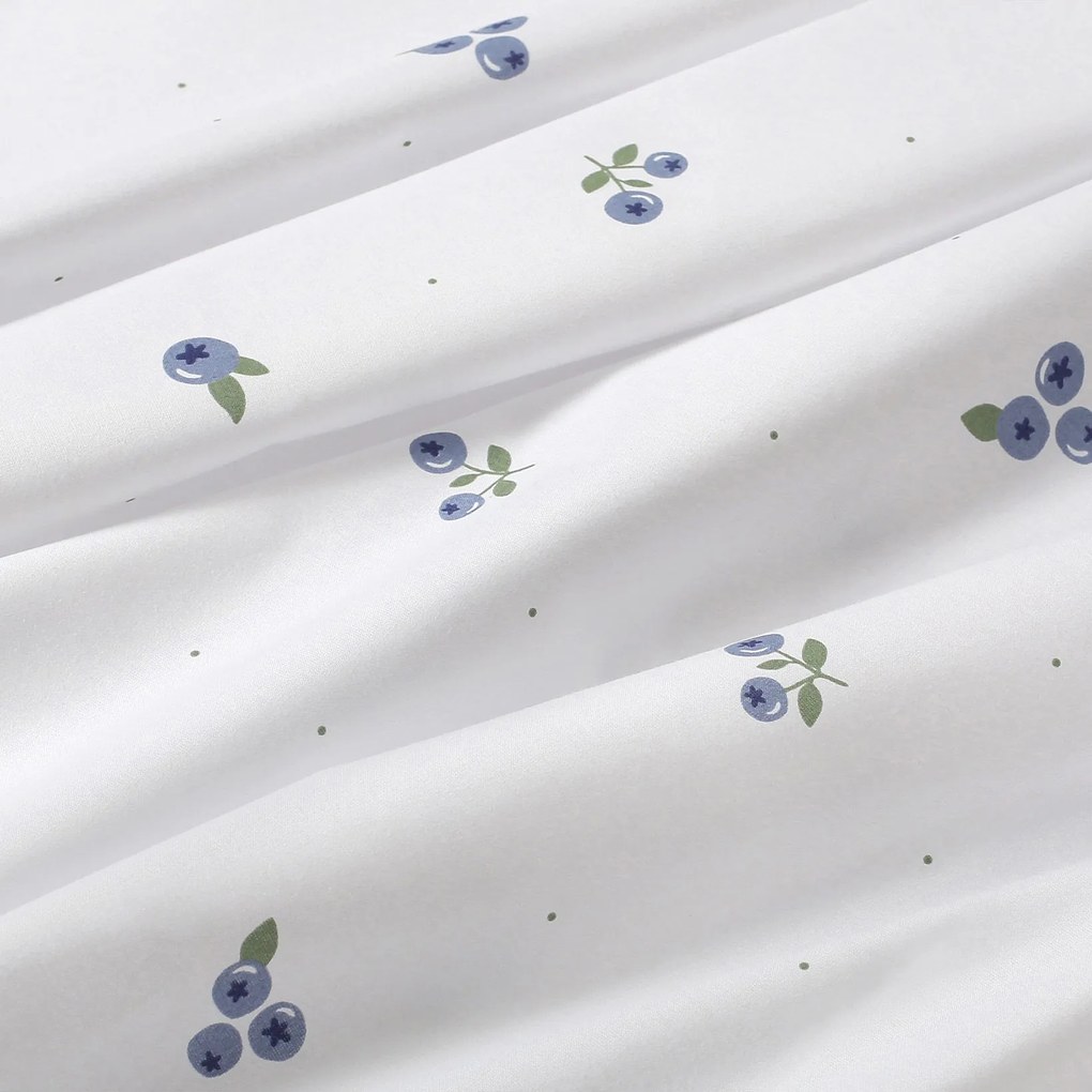 Goldea pamut gumis lepedő - áfonya mintás 160 x 200 cm