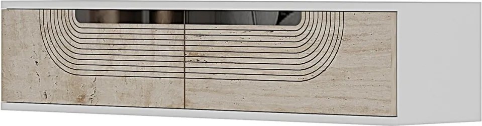 Meyra komód, fehér-travertin, 120 cm – TR555CHM1607