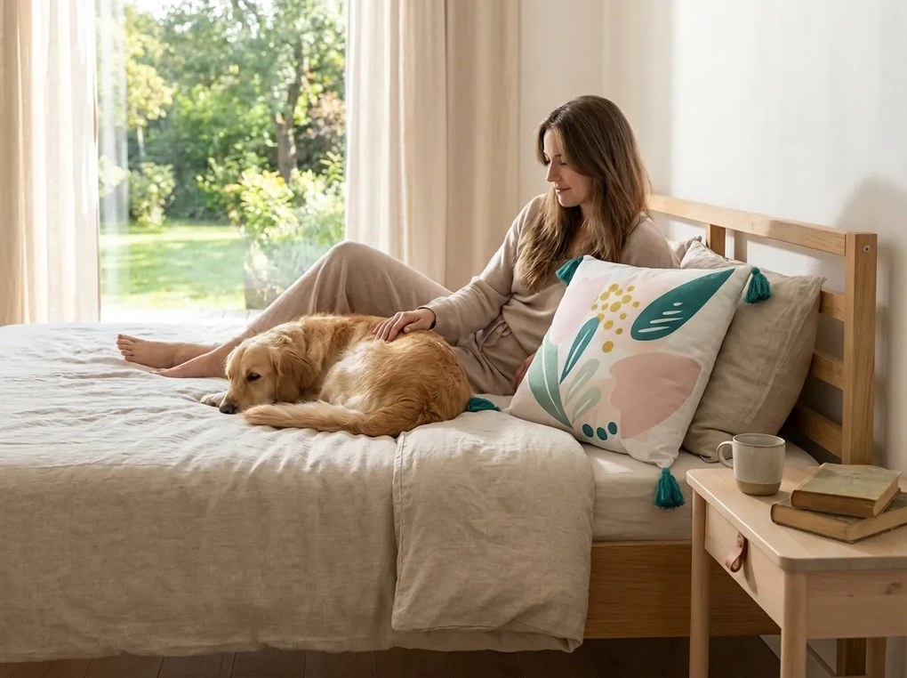 Díszpárna IMPRIME ALMA 40x40 cm, rózsaszín