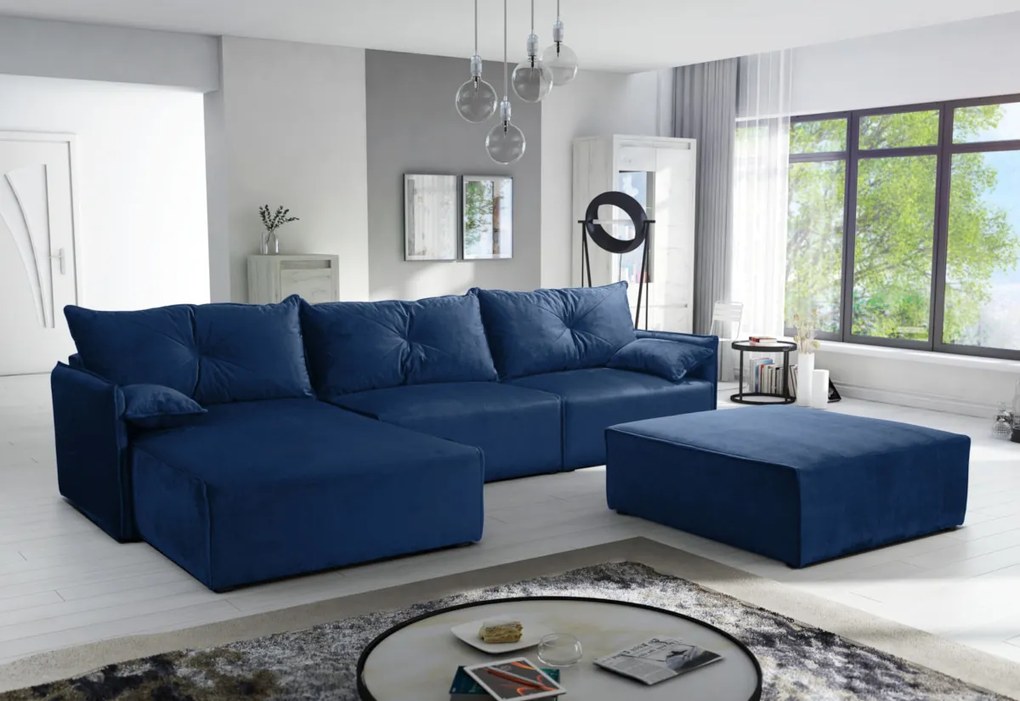 LINON 2 ágyazható sarok ülőgarnitúra, 318x85x179, royal 22, balos