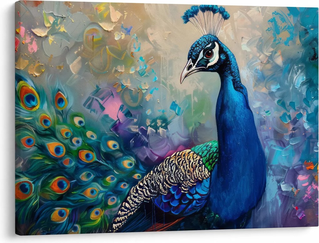 Kép - Festmény egy páva (70x50 cm)