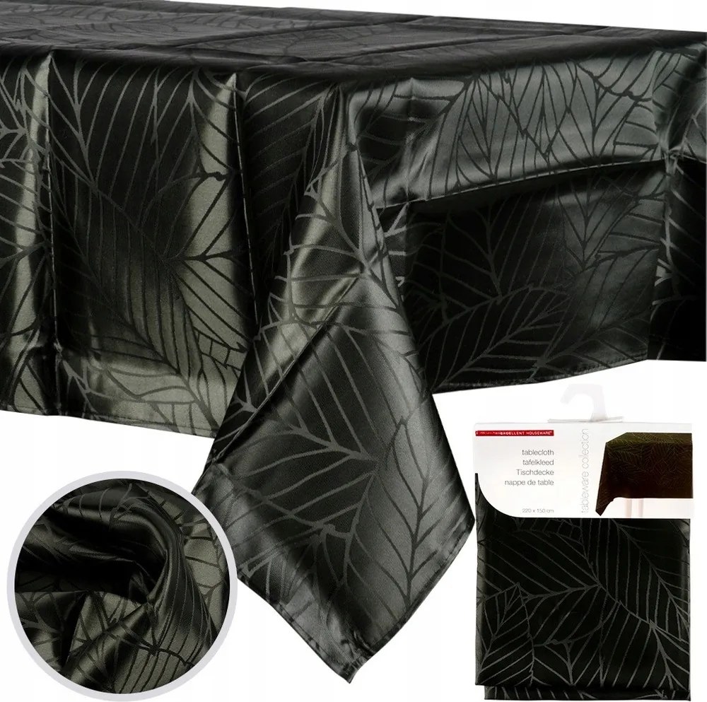 Abrosz Levelek sötétzöld üveg dekorációs zöld 220x150 cm