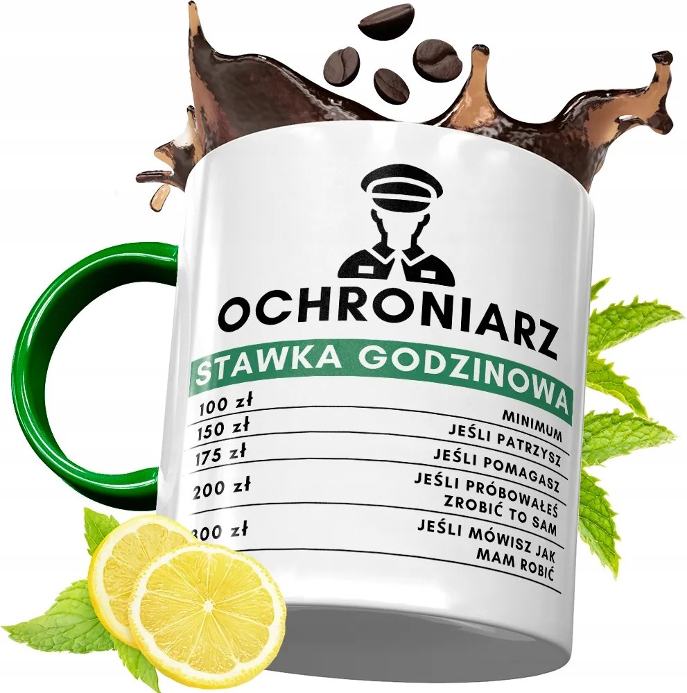 Zöld Bögre Biztonsági Őrnek Születésnapra Ajándék fényképes nyomtatással